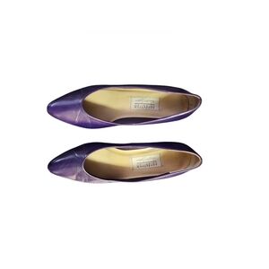Nordstrom Comfort System  Purple Leather Womens 8 M Heels Dress/Work Vintage